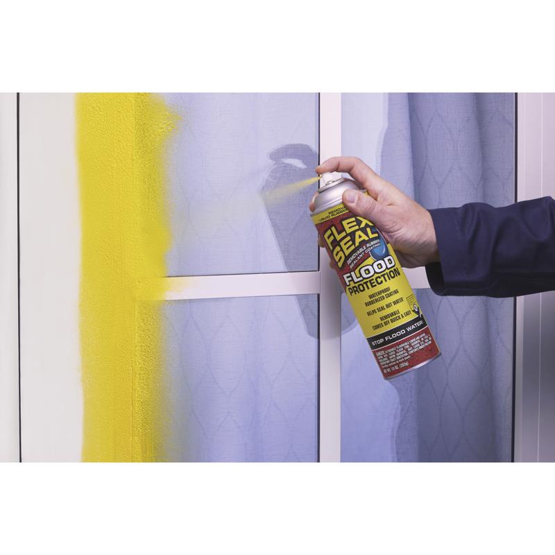 Flex Seal Family of Products Flood Protection Yellow Rubber Spray Sealant 10 oz