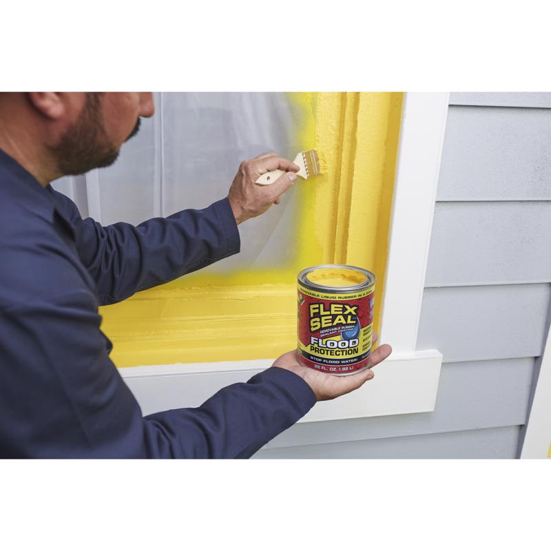 Flex Seal Family of Products Flood Protection Yellow Liquid Rubber Sealant Coating 28 oz