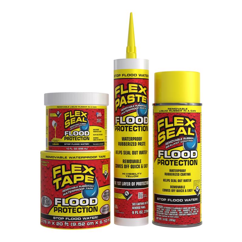 Flex Seal Family of Products Flood Protection Yellow Liquid Rubber Sealant Coating 28 oz