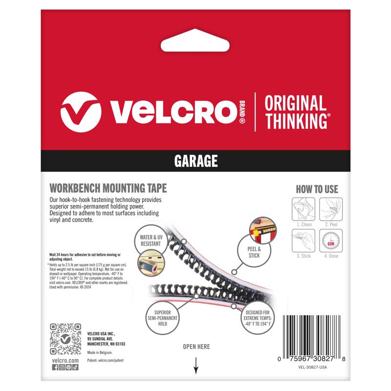 VELCRO Brand Workbench Mounting Tape Large Foam Workbench Mounting Tape 60 in. L