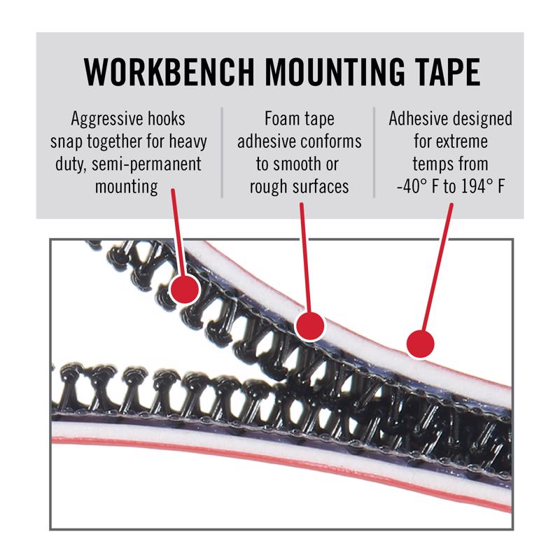 VELCRO Brand Workbench Mounting Tape Large Foam Workbench Mounting Tape 60 in. L