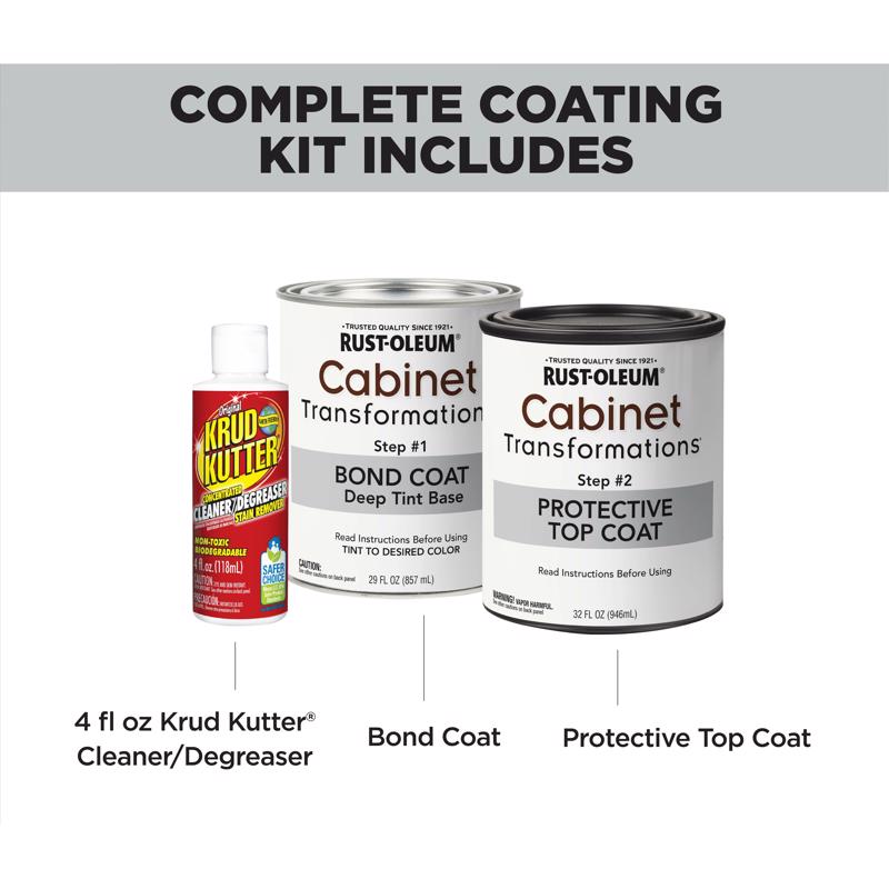 Rust-Oleum Cabinet Transformations Satin Tint Base Deep-Tone Base Cabinet Refinishing System Interio
