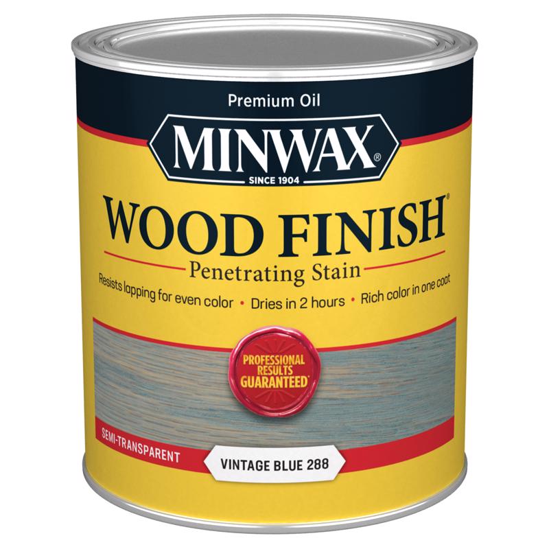 Minwax Wood Finish Semi-Transparent Vintage Blue Oil-Based Penetrating Wood Stain 1 qt