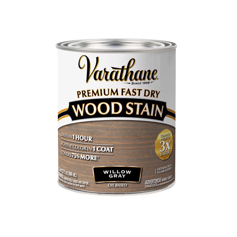 Varathane Willow Gray Oil-Based Urethane Modified Alkyd Fast Dry Wood Stain 1 qt