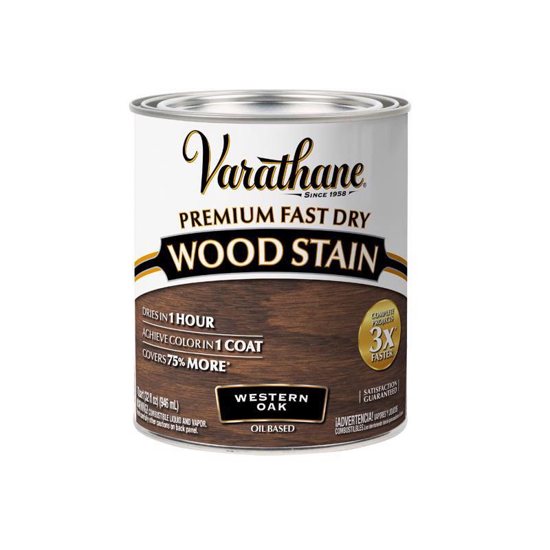 Varathane Western Oak Oil-Based Urethane Modified Alkyd Fast Dry Wood Stain 1 qt