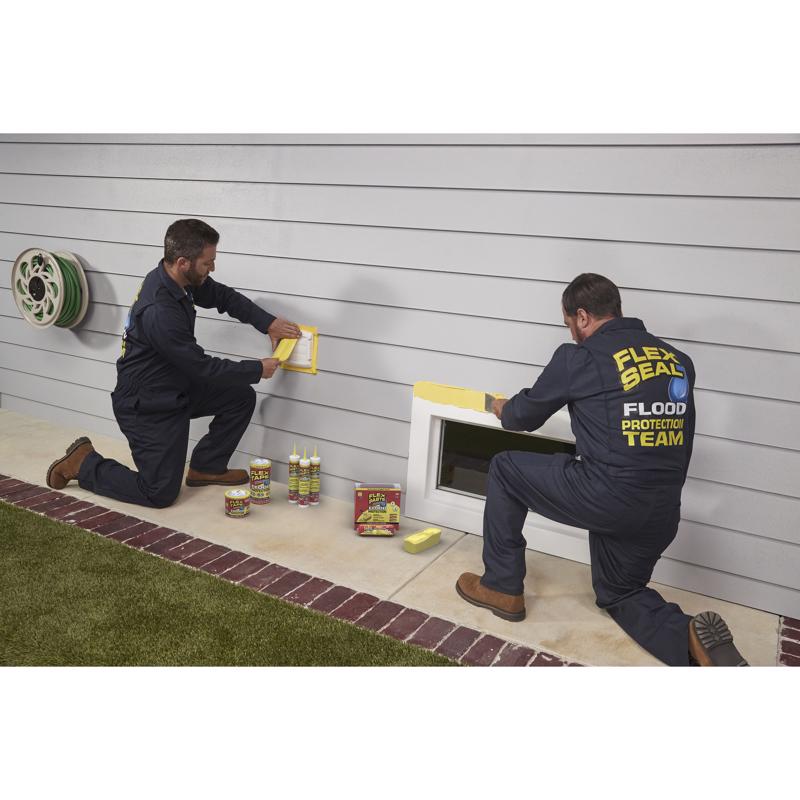 Flex Seal Family of Products Flood Protection 3.75 in. W X 20 ft. L Yellow Waterproof Repair Tape