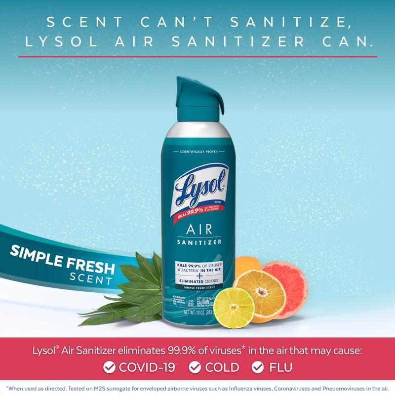 Lysol Fresh Scent Air Sanitizer 10 oz