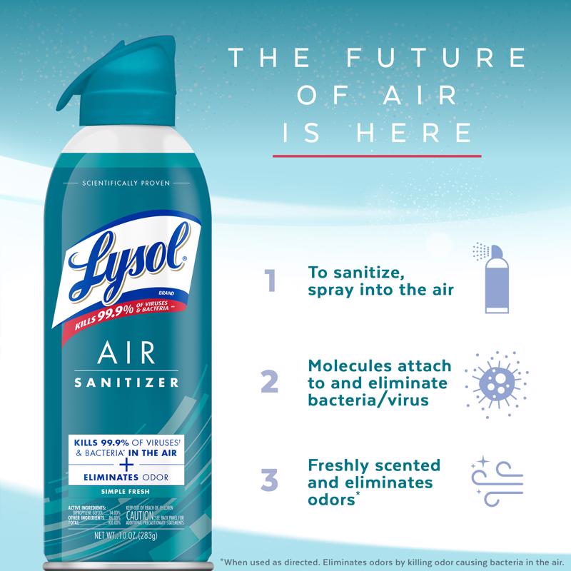 Lysol Fresh Scent Air Sanitizer 10 oz