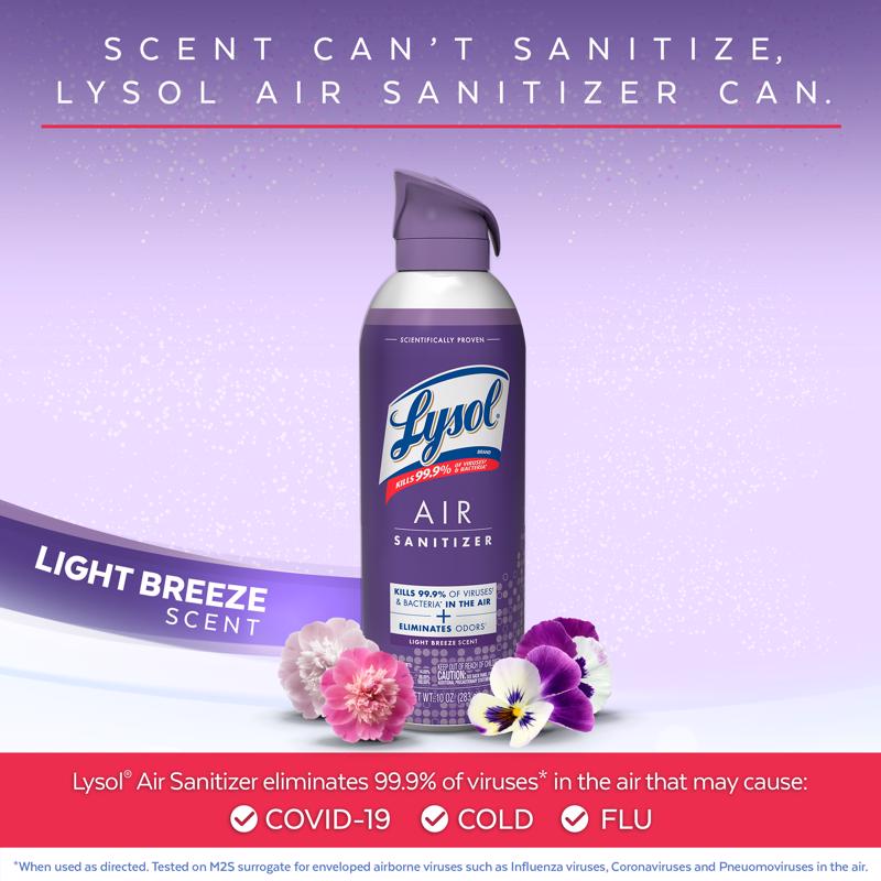 Lysol Light Breeze Scent Air Sanitizer 10 oz