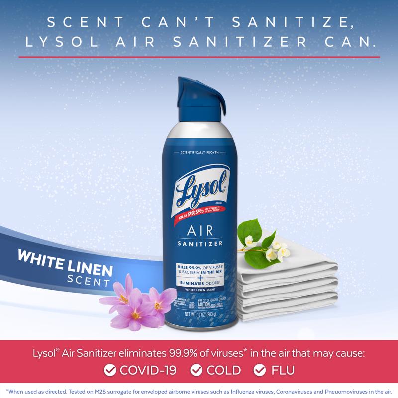 Lysol White Linen Scent Air Sanitizer 10 oz