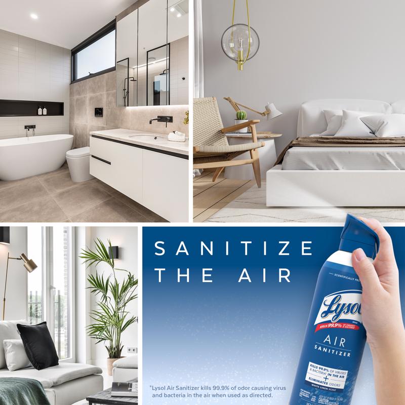 Lysol White Linen Scent Air Sanitizer 10 oz