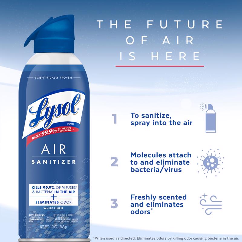 Lysol White Linen Scent Air Sanitizer 10 oz