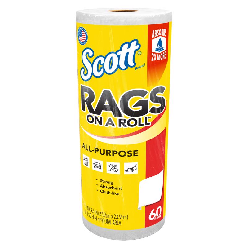 Scott Rags On a Roll Cleaning Cloth 9.4 in. W X 11 in. L 60 sheet