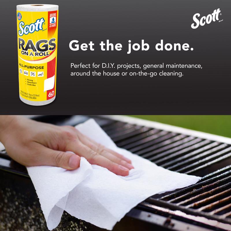 Scott Rags On a Roll Cleaning Cloth 9.4 in. W X 11 in. L 60 sheet