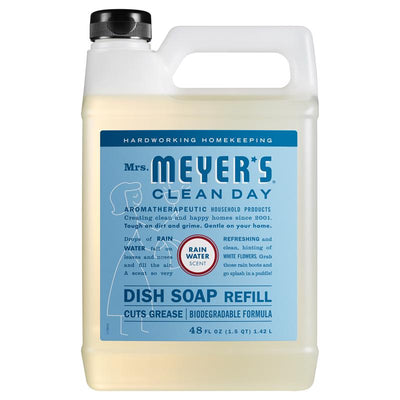 Mrs. Meyer's Clean Day Refreshing Rain Scent Liquid Dish Soap Refill 48 oz