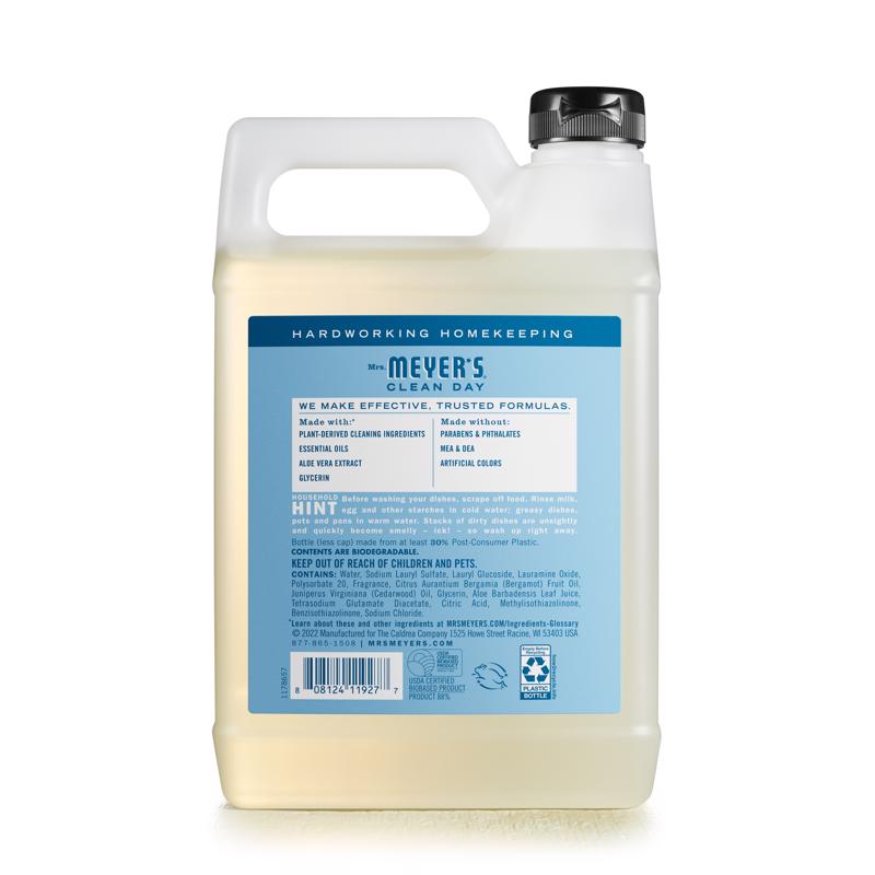 Mrs. Meyer's Clean Day Refreshing Rain Scent Liquid Dish Soap Refill 48 oz