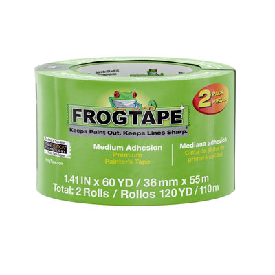 Shurtape Frog Tape 1.41 in. W X 60 yd L Green Medium Strength Painter's Tape