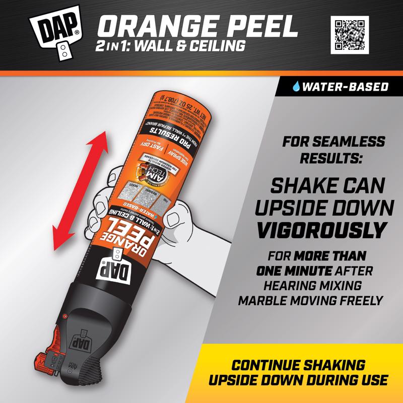 DAP White Water-Based Orange Peel Spray Texture 25 oz