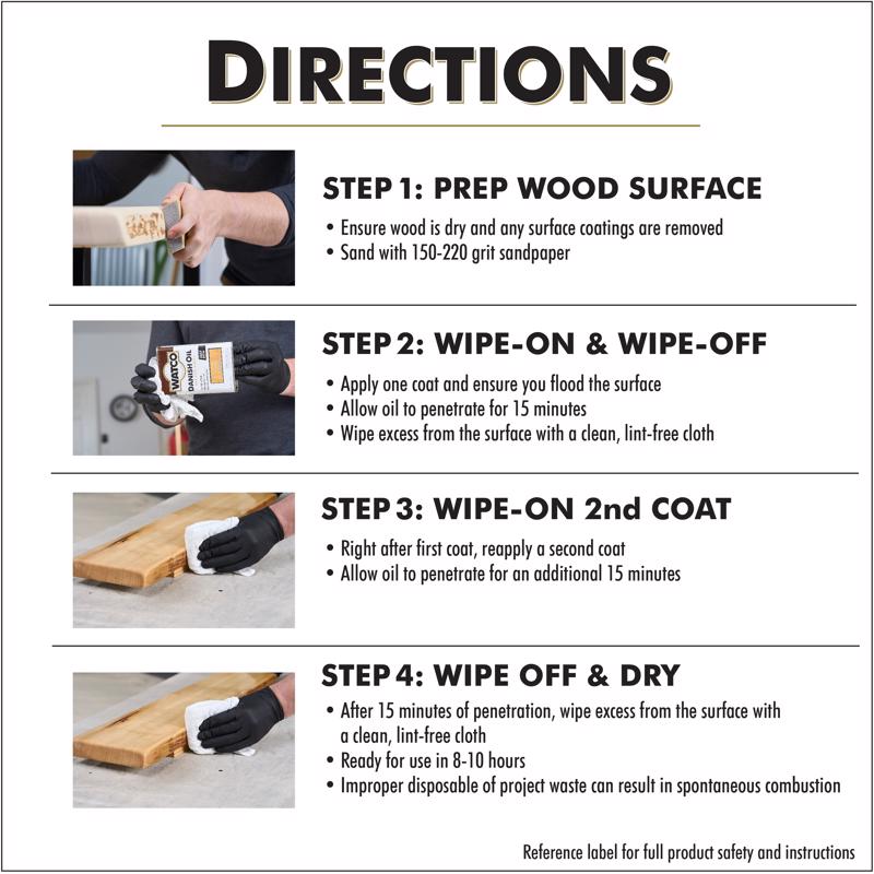 WATCO Transparent Natural Oil-Based Danish Oil 1 pt