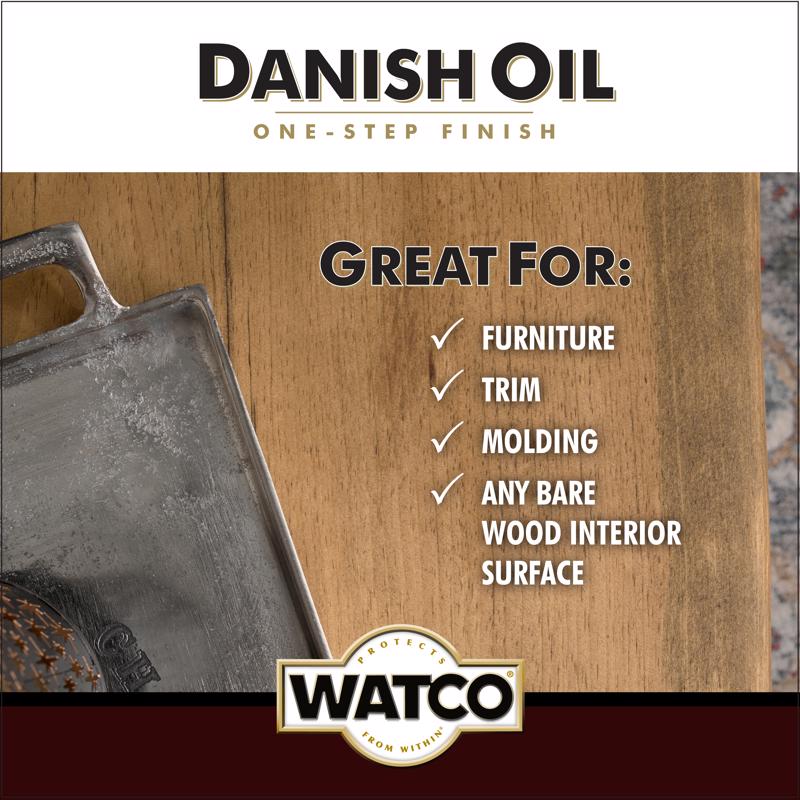 WATCO Transparent Dark Walnut Oil-Based Danish Oil 1 qt