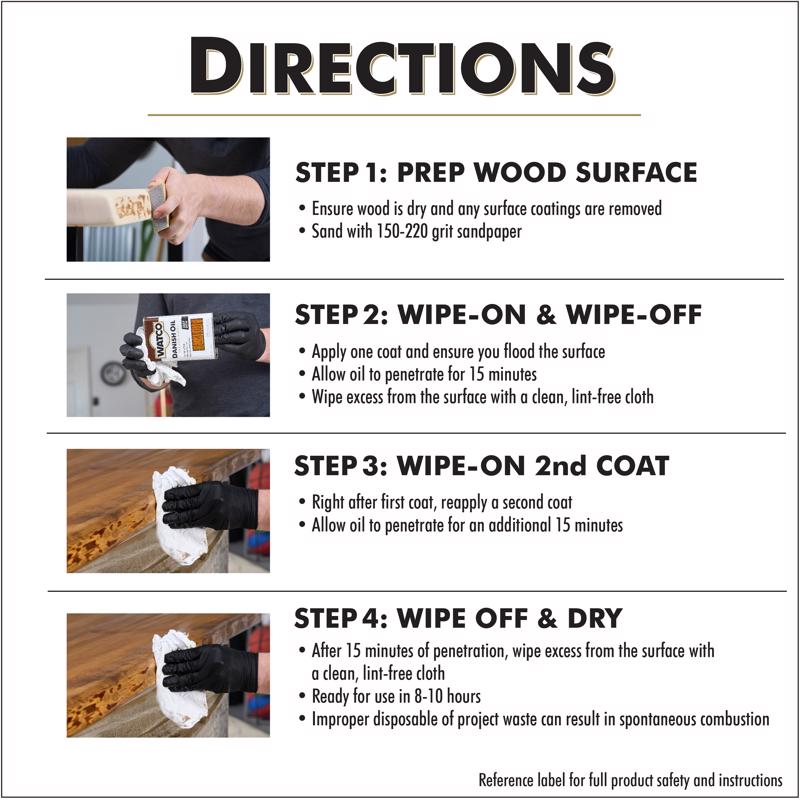 WATCO Transparent Dark Walnut Oil-Based Danish Oil 1 qt
