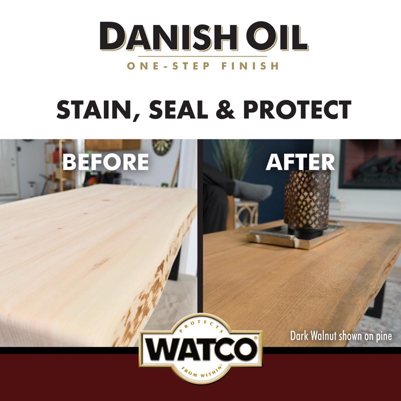 WATCO Transparent Dark Walnut Oil-Based Danish Oil 1 qt