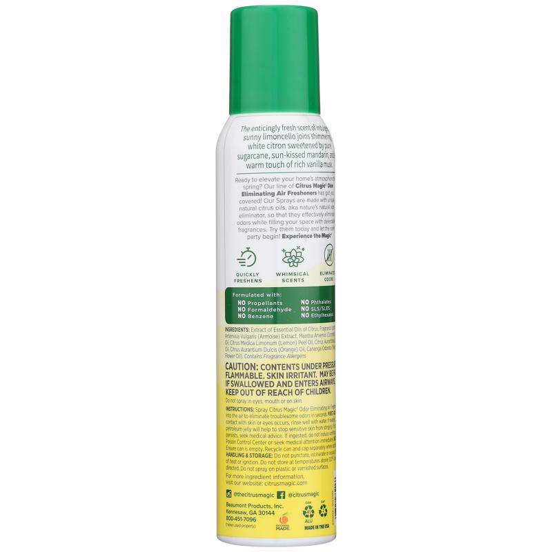 Citrus Magic Limoncello Scent Air Freshener Spray 3 oz Liquid