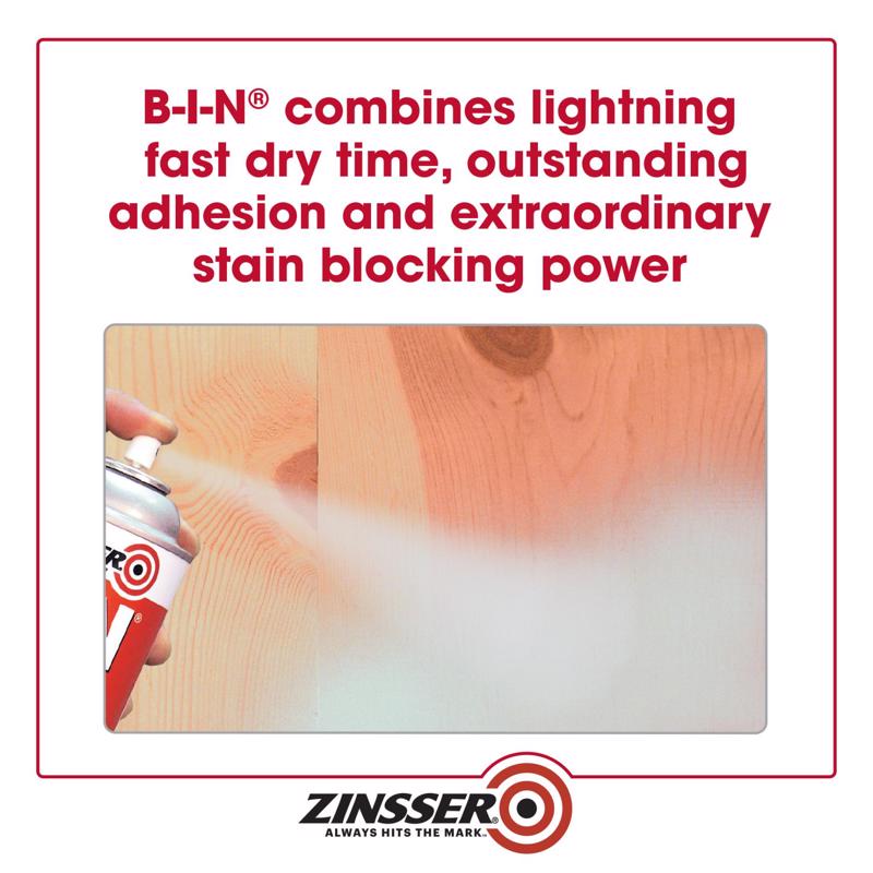 Zinsser B-I-N White Shellac-Based Spray Primer and Sealer 13 oz