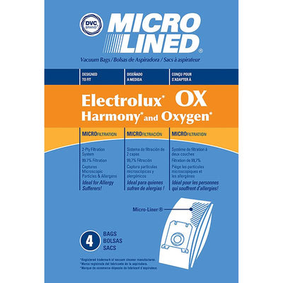 DVC Micro Lined Vacuum Bag 4 pk Electrolux OX