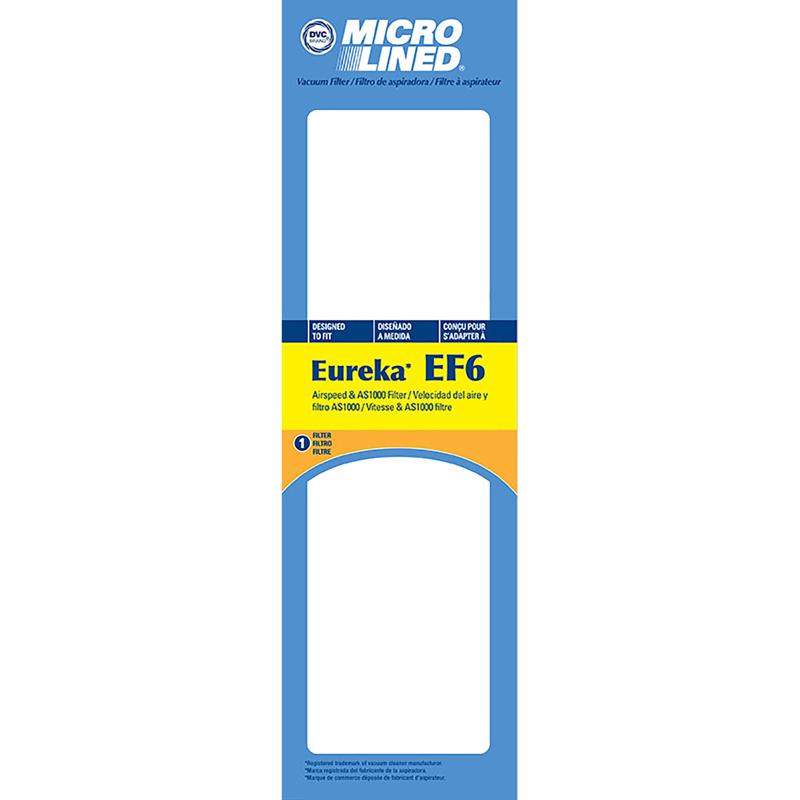 DVC Micro Lined Vacuum Filter For Eureka EF6 Eureka EF6 Airspeed