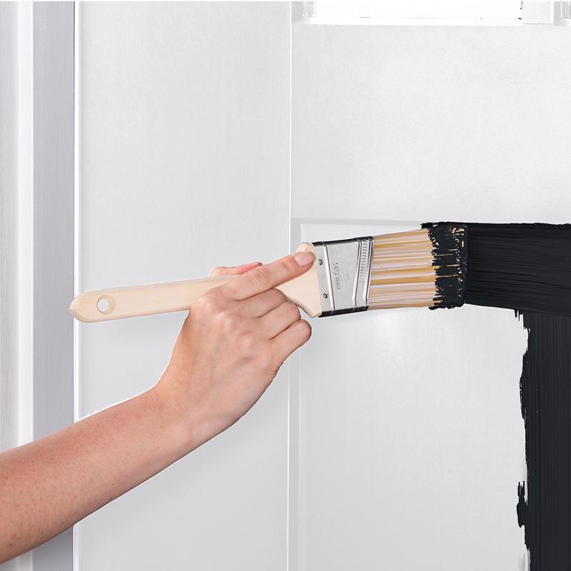Rust-Oleum Stops Rust Satin Black Water Base Door Paint Exterior and Interior 1 qt
