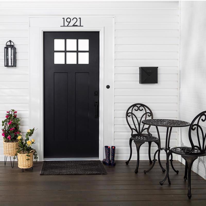 Rust-Oleum Stops Rust Satin Black Water Base Door Paint Exterior and Interior 1 qt