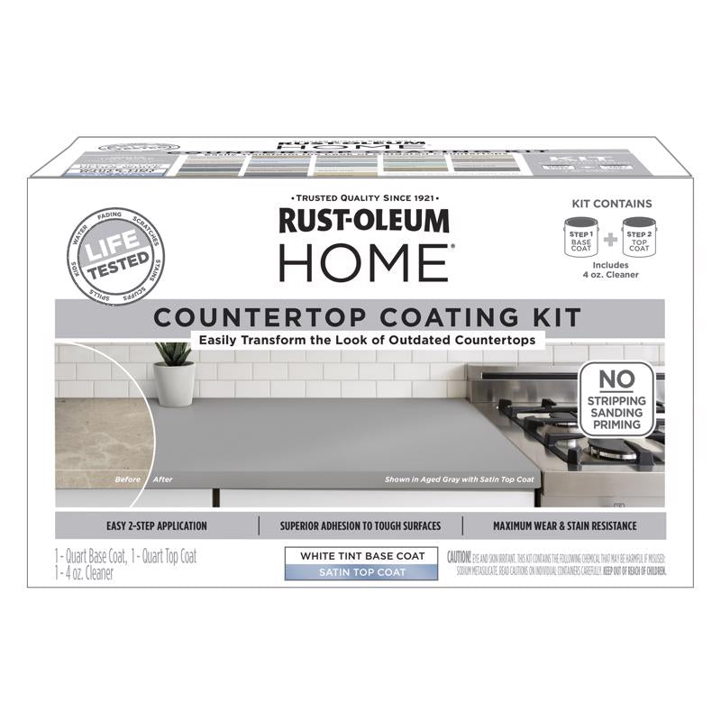 Rust-Oleum HOME Satin White Base Acrylic Countertop Paint Kit 1 qt
