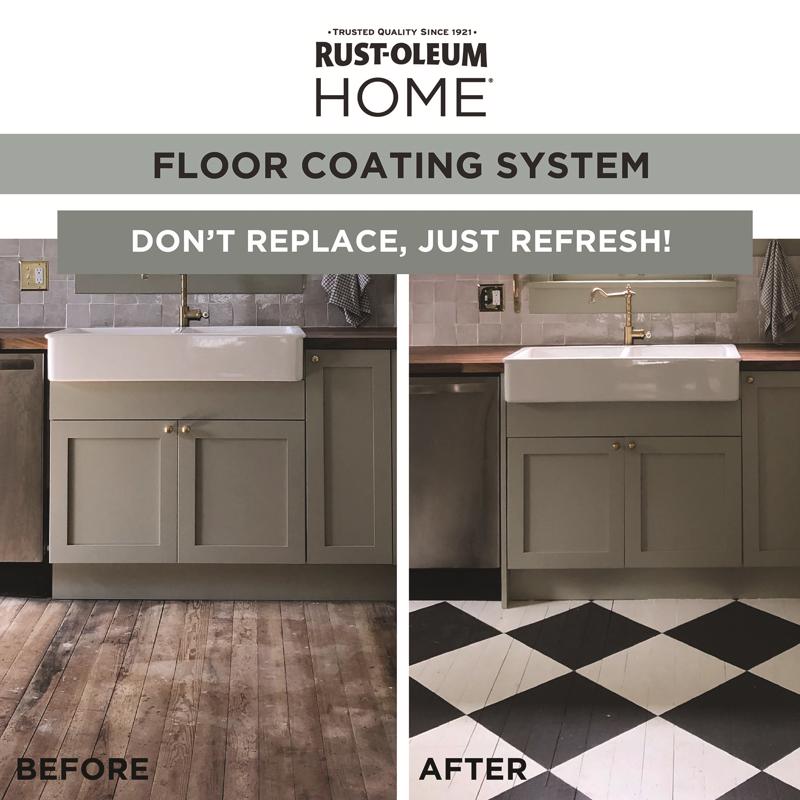 Rust-Oleum HOME Anti-Slip Textured White Tint Base Floor Coating Kit 1 qt