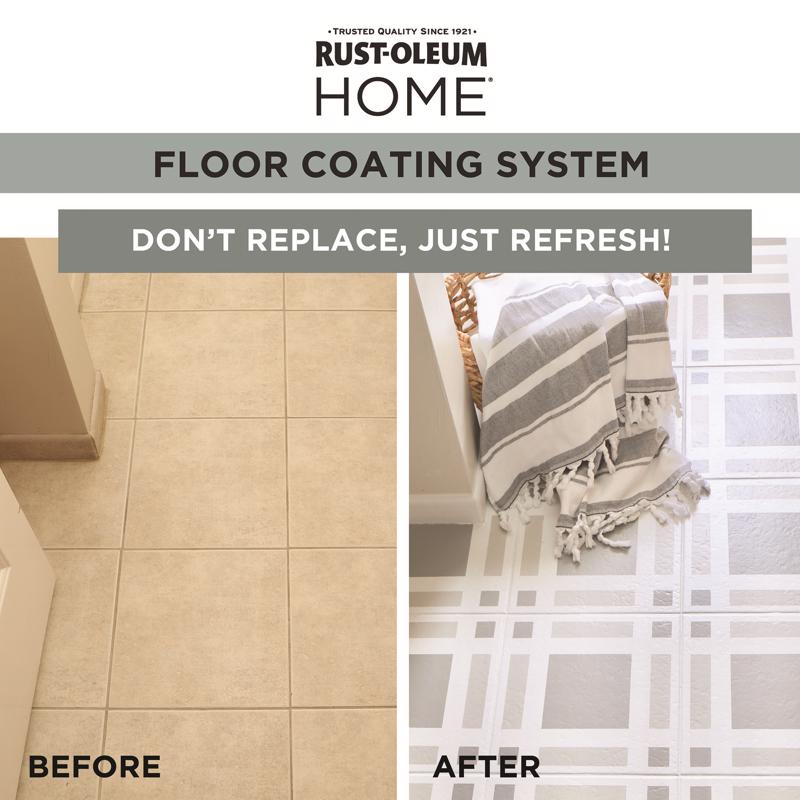 Rust-Oleum HOME Semi-Gloss Deep Tint Base Floor Coating Kit 1 qt