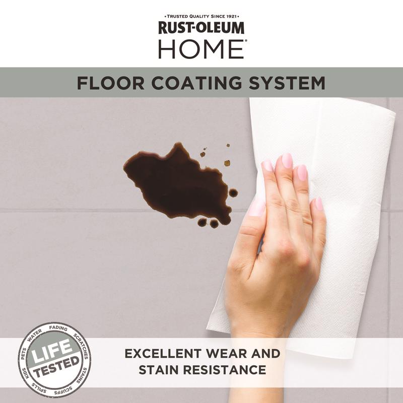 Rust-Oleum HOME Semi-Gloss Deep Tint Base Floor Coating Kit 1 qt