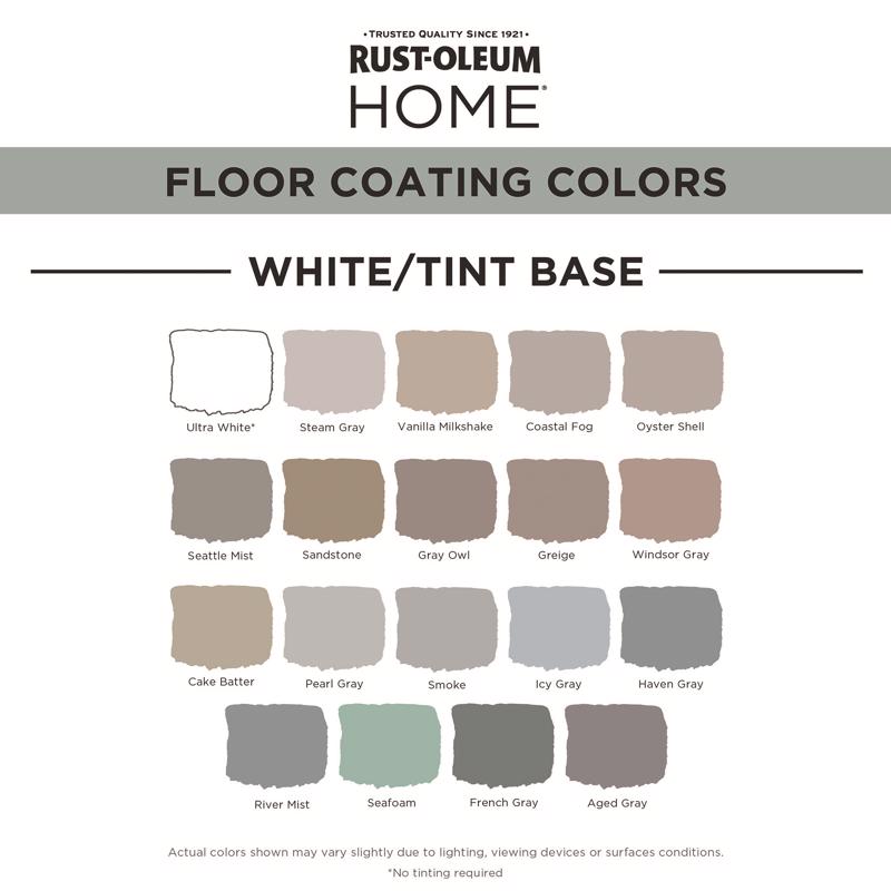 Rust-Oleum HOME Matte White Tint Base Floor Coating Kit 1 qt