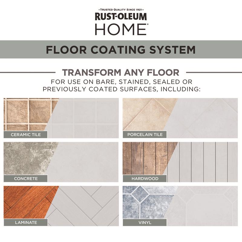 Rust-Oleum HOME Matte White Tint Base Floor Coating Kit 1 qt