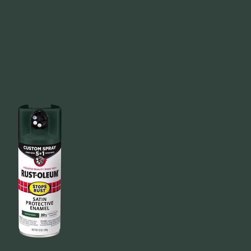 Rust-Oleum Stops Rust 5-in-1 Indoor and Outdoor Satin Hunter Green Oil-Based Oil Modified Alkyd Prot