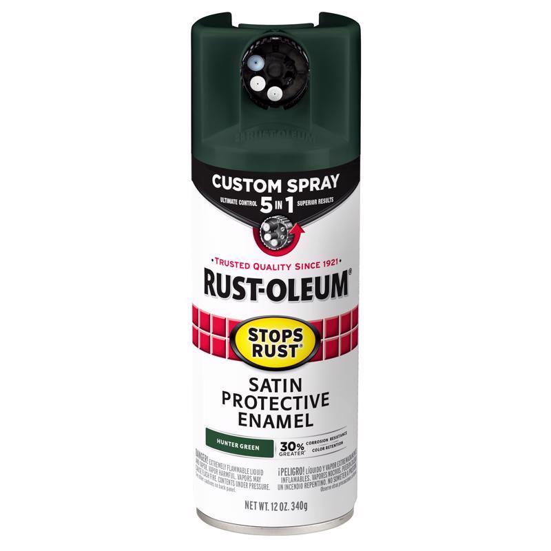 Rust-Oleum Stops Rust 5-in-1 Indoor and Outdoor Satin Hunter Green Oil-Based Oil Modified Alkyd Prot