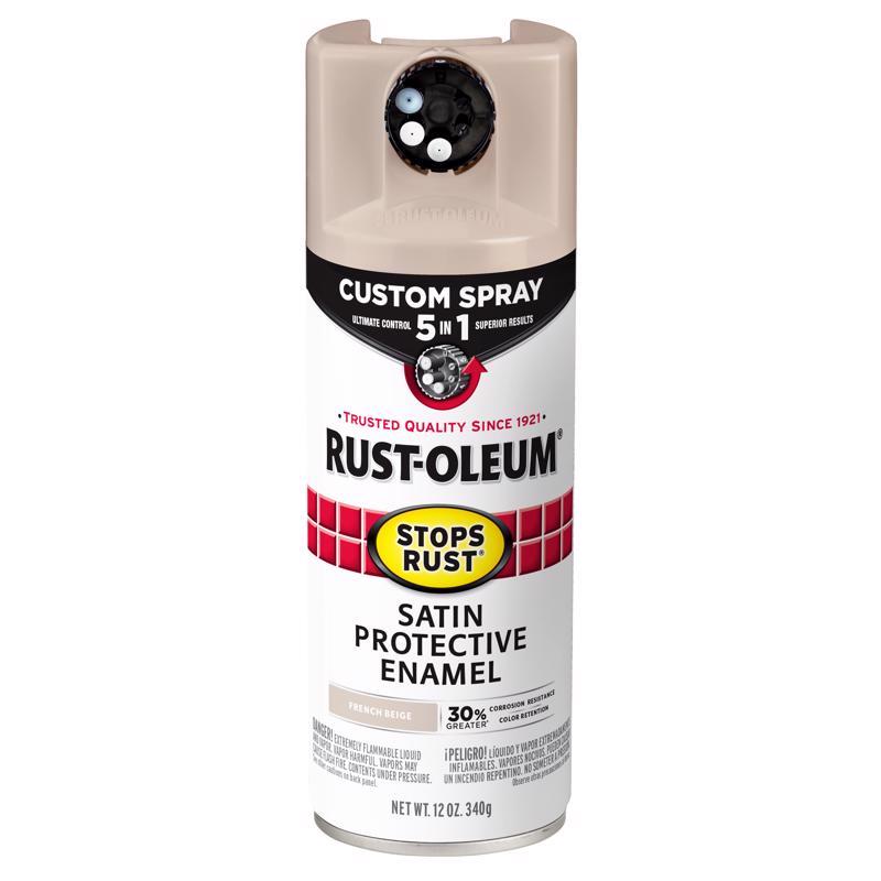 Rust-Oleum Stops Rust 5-in-1 Indoor and Outdoor Satin Beige Oil-Based Oil Modified Alkyd Protective