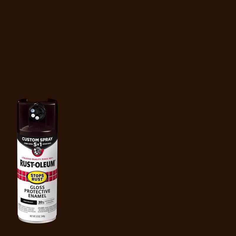 Rust-Oleum Stops Rust 5-in-1 Indoor and Outdoor Gloss Dark Walnut Oil-Based Oil Modified Alkyd Prote