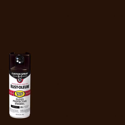 Rust-Oleum Stops Rust 5-in-1 Indoor and Outdoor Gloss Dark Walnut Oil-Based Oil Modified Alkyd Prote