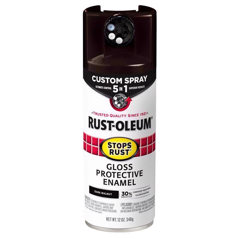 Rust-Oleum Stops Rust 5-in-1 Indoor and Outdoor Gloss Dark Walnut Oil-Based Oil Modified Alkyd Prote