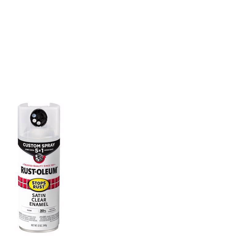 Rust-Oleum Stops Rust 5-in-1 Indoor and Outdoor Satin Crystal Clear Oil-Based Protective Enamel 12 o