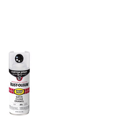 Rust-Oleum Stops Rust 5-in-1 Indoor and Outdoor Satin Crystal Clear Oil-Based Protective Enamel 12 o