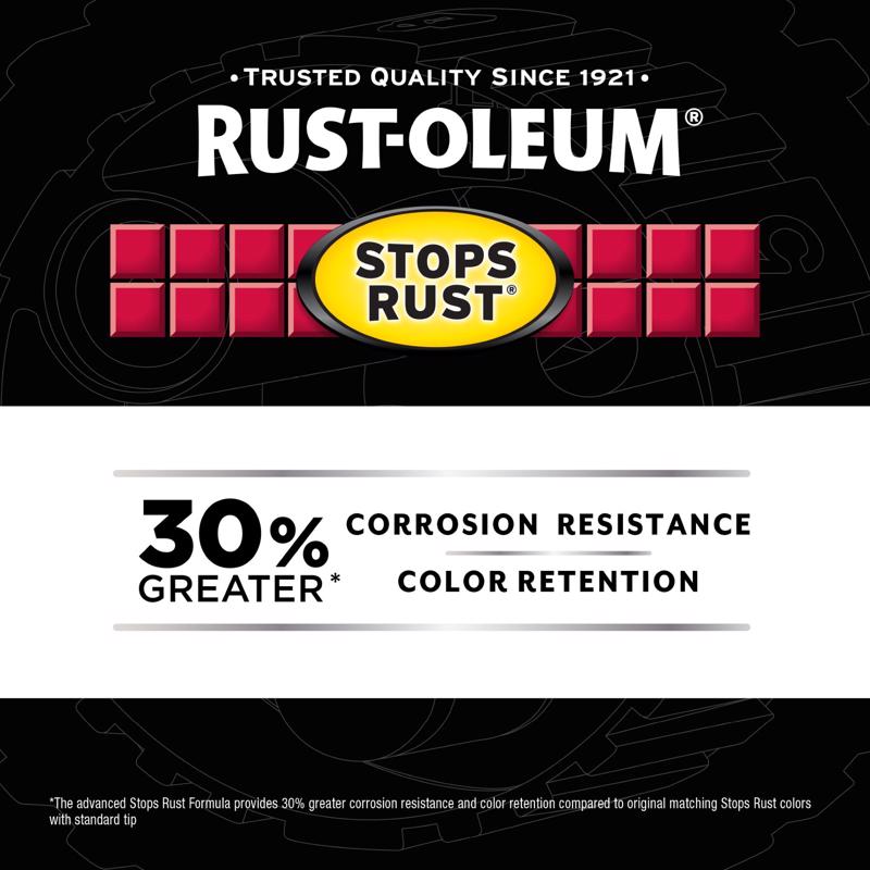 Rust-Oleum Stops Rust Indoor and Outdoor Satin Red Oil Modified Alkyd Spray Paint 12 oz