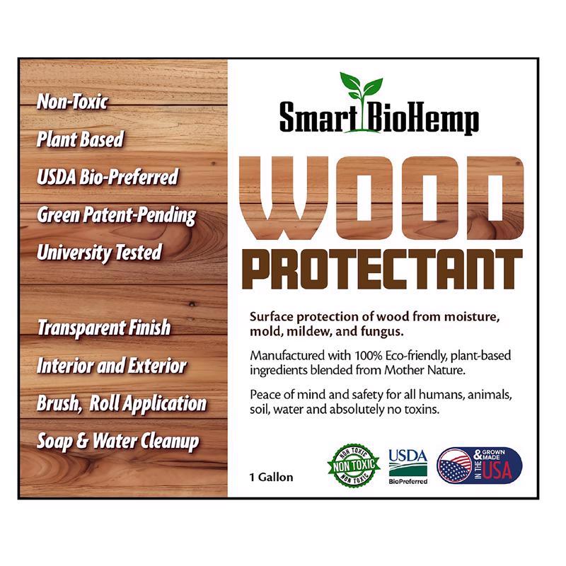 Smart BioHemp Flat Clear Water-Based Wood Protector 1 gal