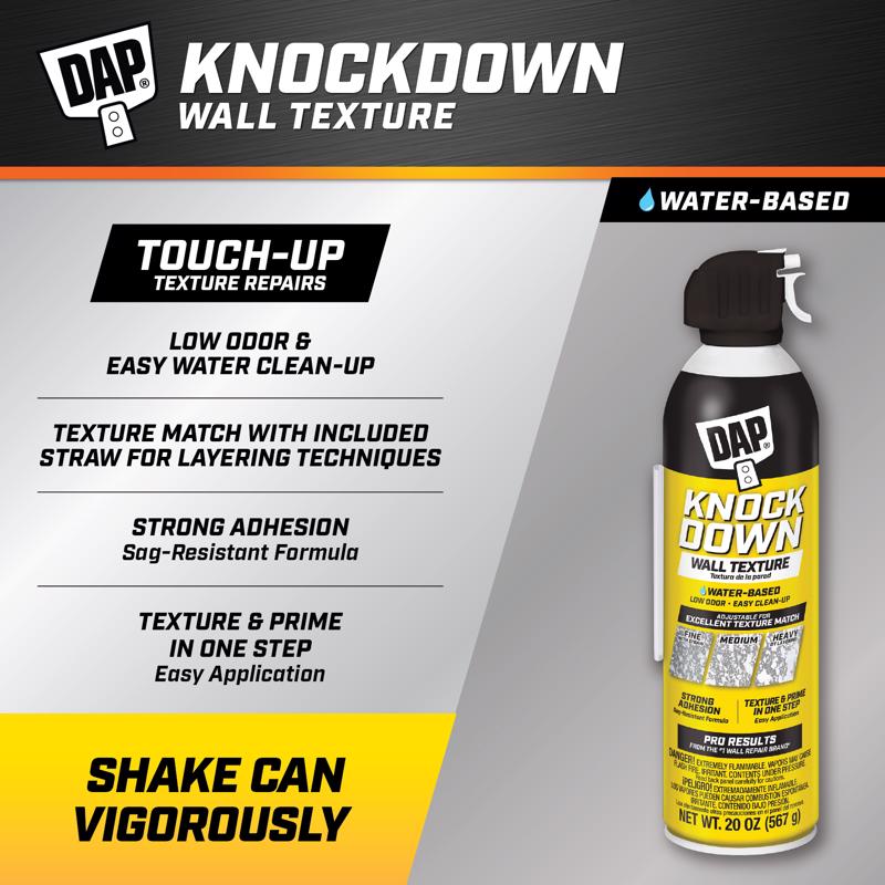 DAP White Water-Based Knockdown Wall Texture 20 oz