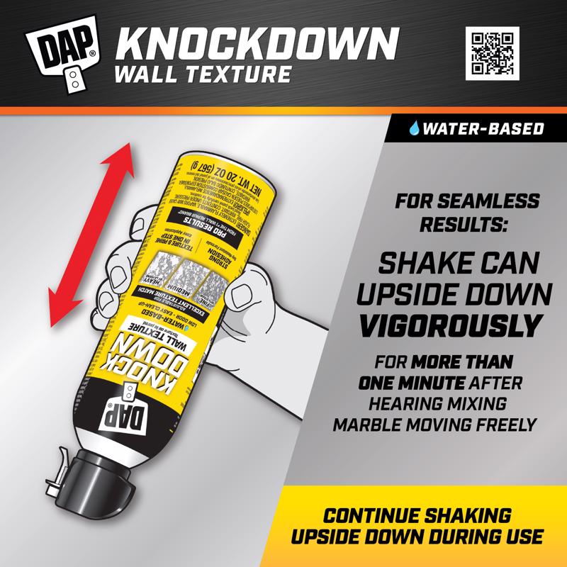 DAP White Water-Based Knockdown Wall Texture 20 oz